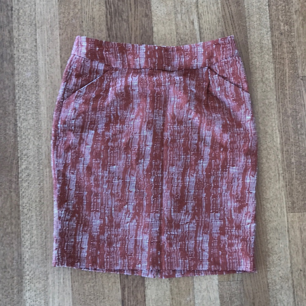 J crew orange skirt